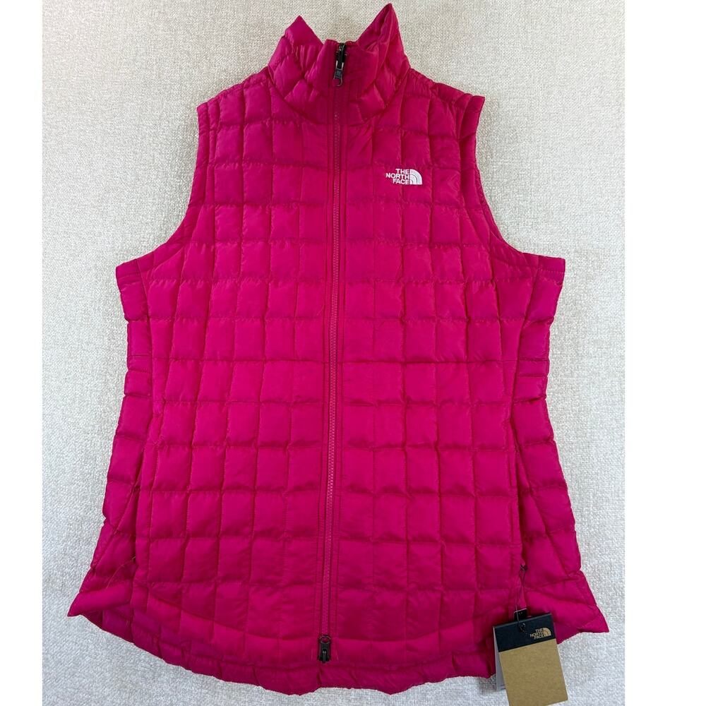 The North Face Women's Large Pink NWT Thermal Insulated Full Zip Vest Outdoor